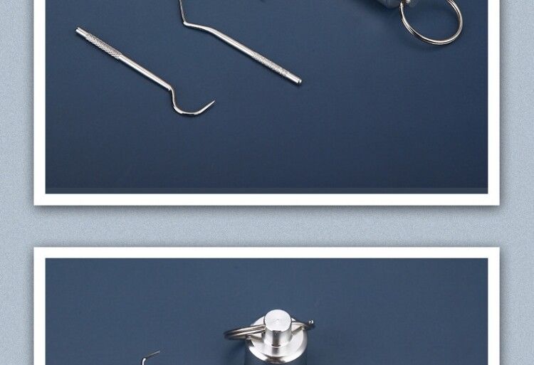 Stainless steel toothpick set, portable dental care tool