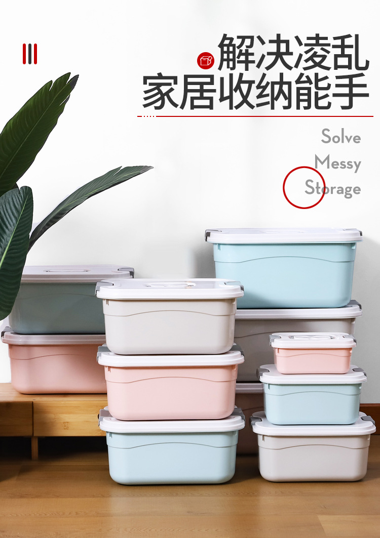 Plastic Storage Box with Lid Extra Large Portable