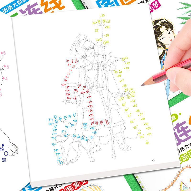 Detektiv Verbinde-und-male Buch 3-8 Jahre, Konzentrationstraining