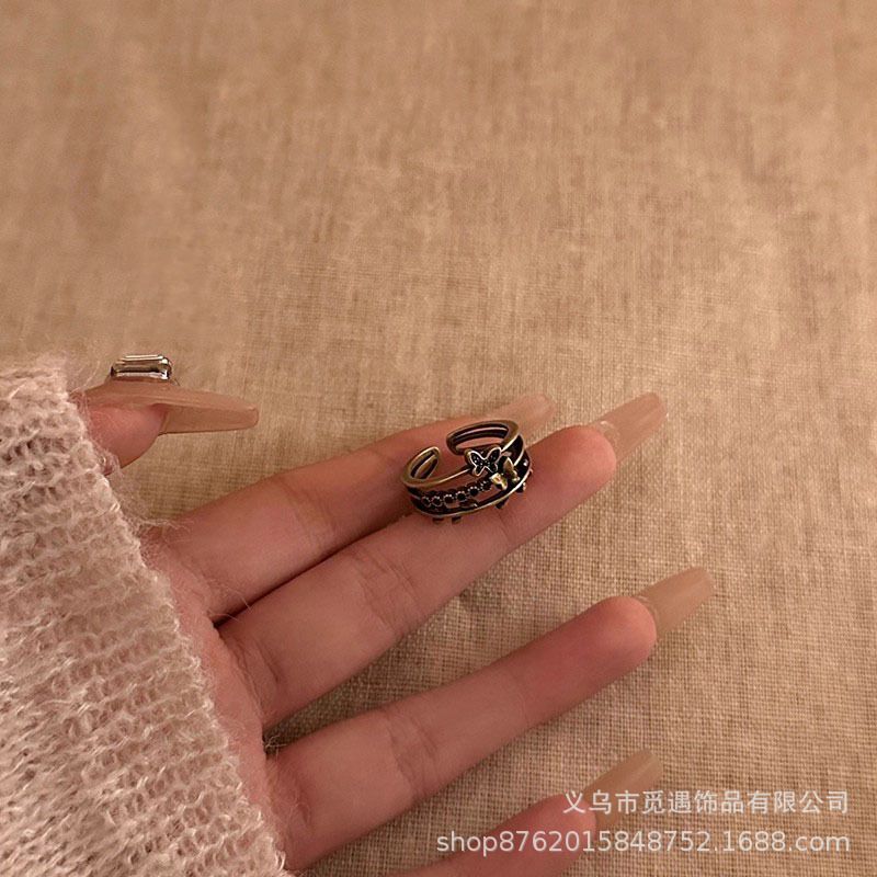 Vintage adjustable ring ethnic retro style