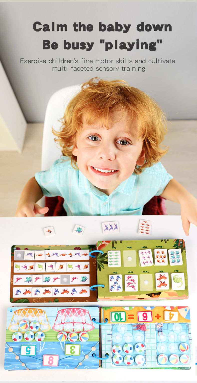 Kinder-Lernklebebuch mit stillen Seiten
