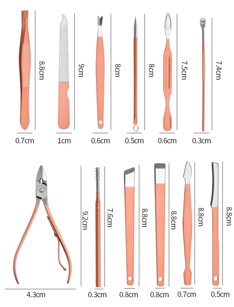 Matcha green 16-piece nail scissors set, manicure tools