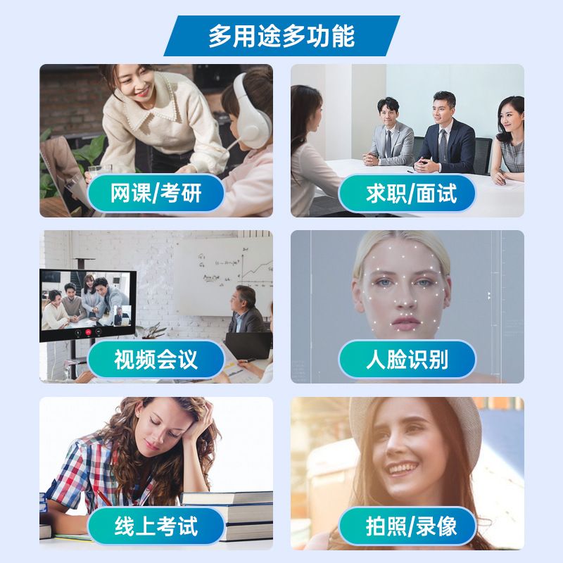 Computer camera, USB, built-in microphone, video conferencing