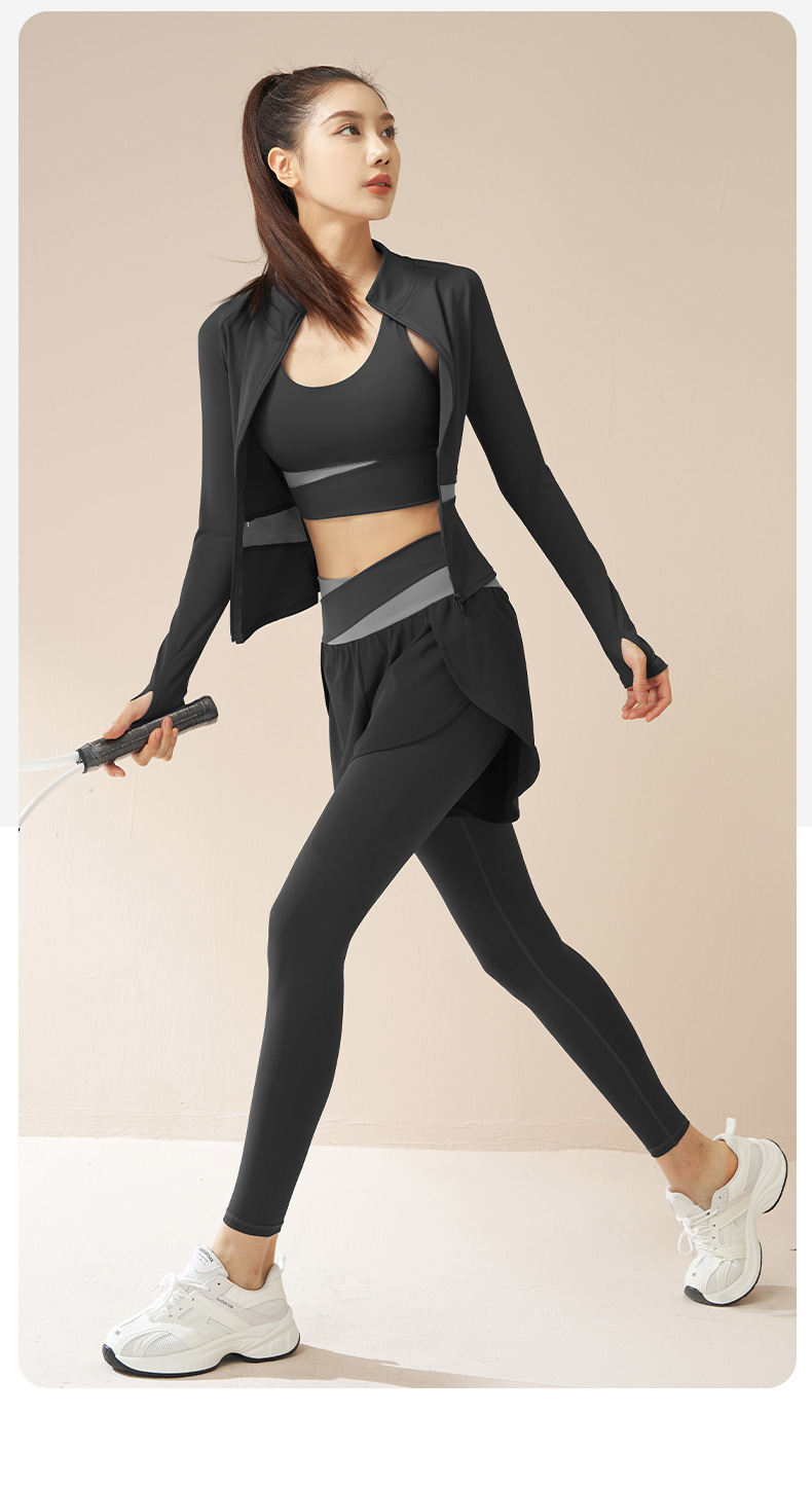 Juyitang Herbst-Winter Sportkleid, schlanke Yoga-Bekleidung