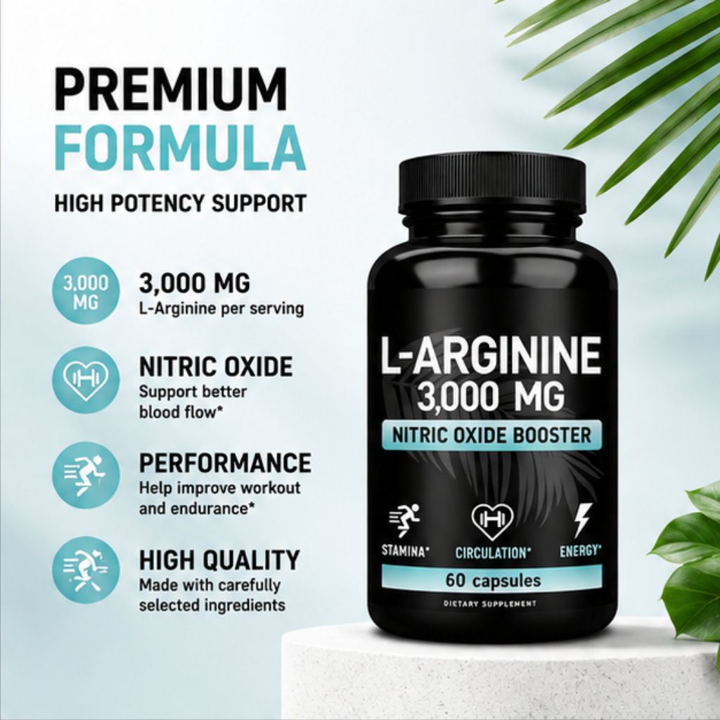 跨境电商精氨酸胶囊L-Arginine Capsules氨基酸运动健身男士60粒