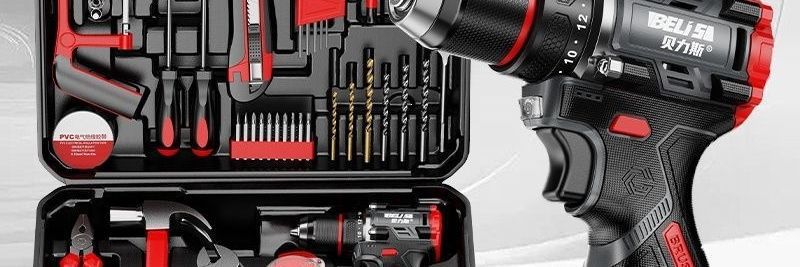 Brushless lithium electric drill set multifunctional