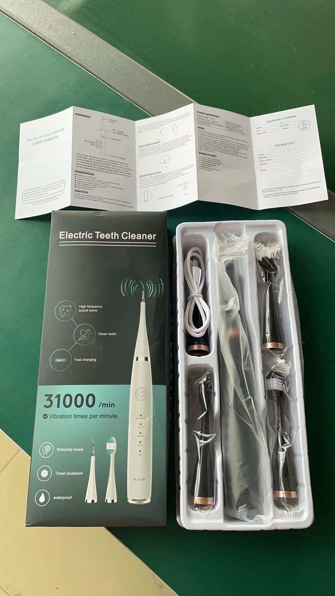 Electric tooth cleaner, multifunctional dental device