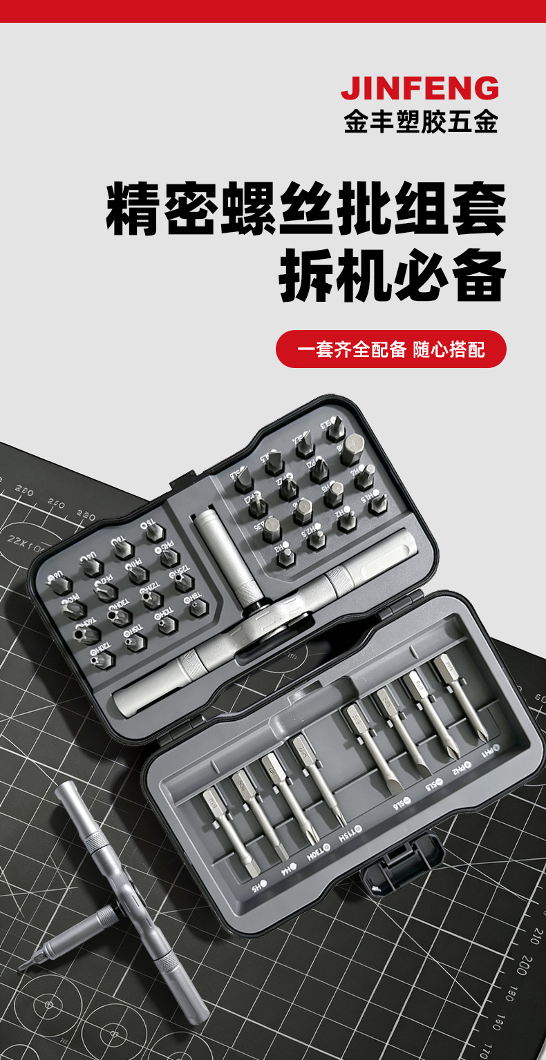Screwdriver set, 41-piece, multifunctional