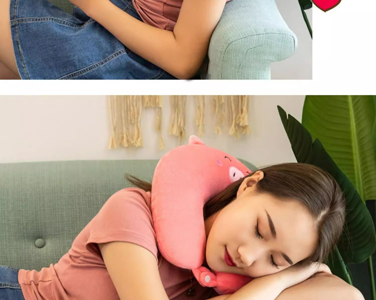 U-shaped neck pillow for travel and napping