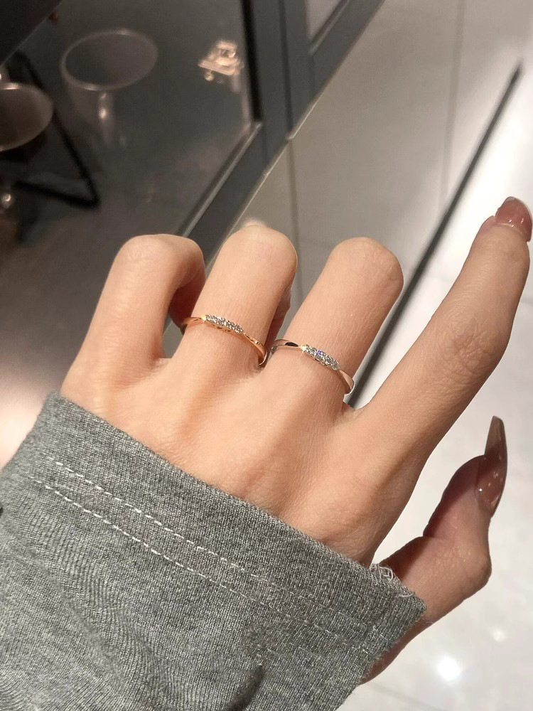 Starry Sky Pave Diamond Ring Adjustable Elegant