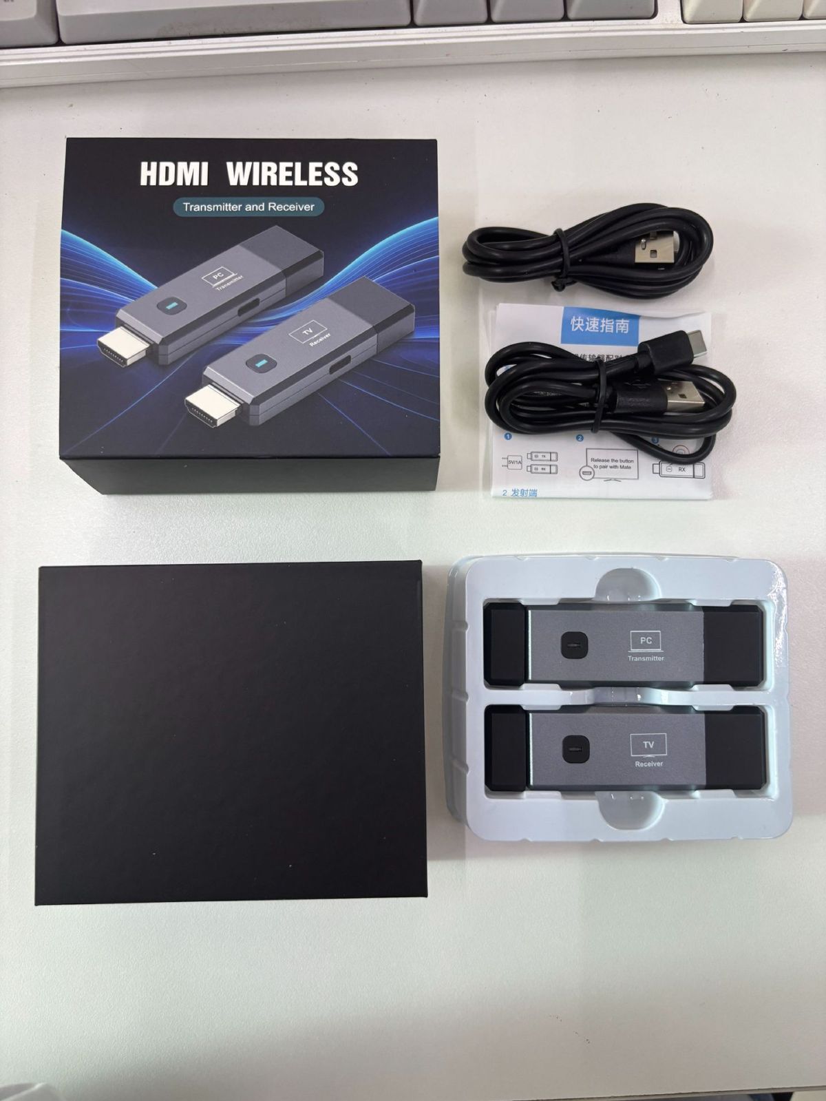 Wireless HDMI transmitter, 50M extender, 1080P mini projector