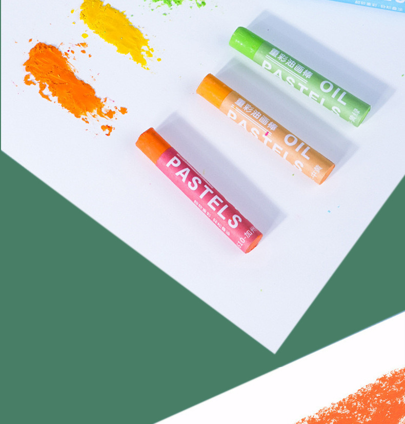 Yağlı pastel seti, 48 renk, sert pastel kalem, yıkanabilir