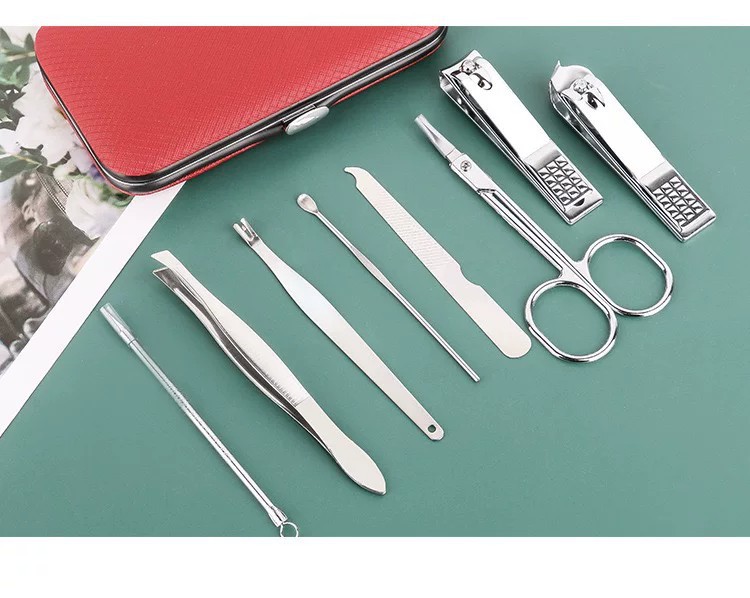 Stainless steel nail care kit, 7 pieces