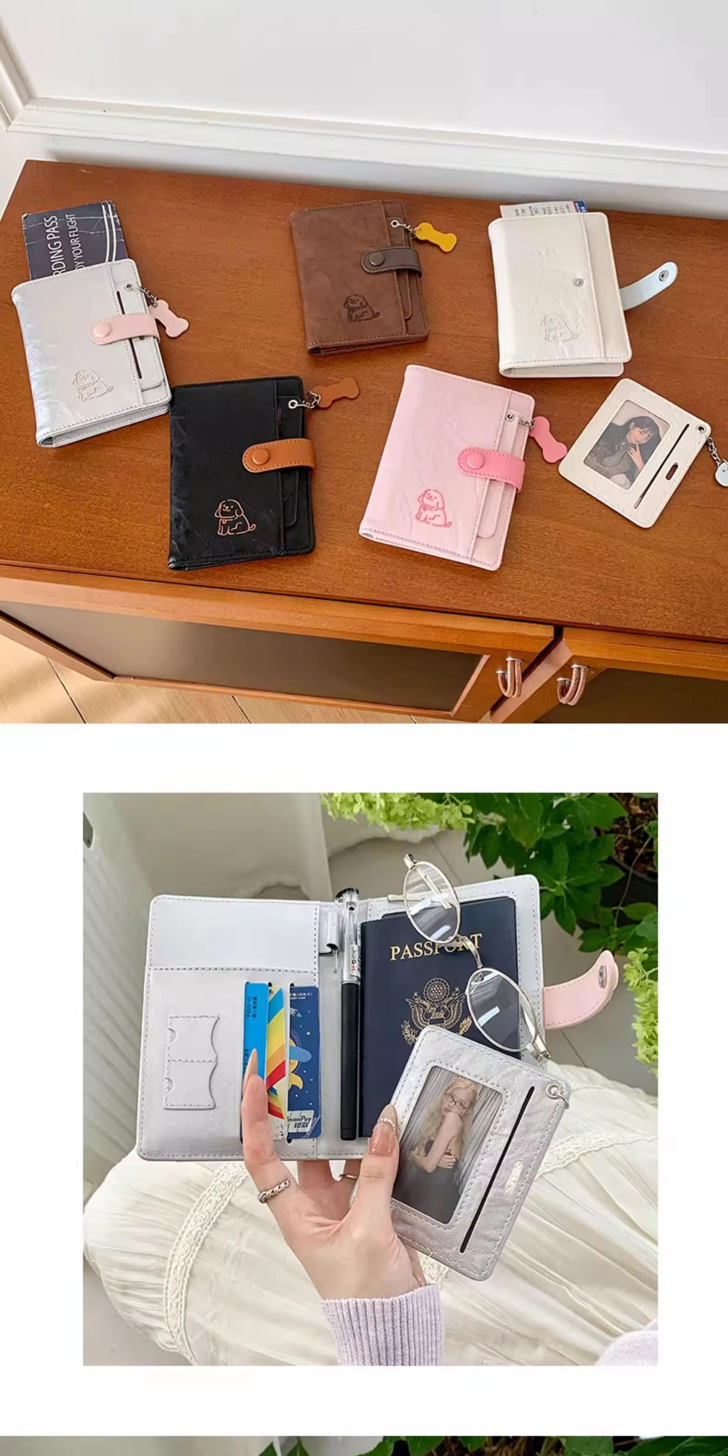 Koreanischer Hundepass-Halter für Reisedokumente