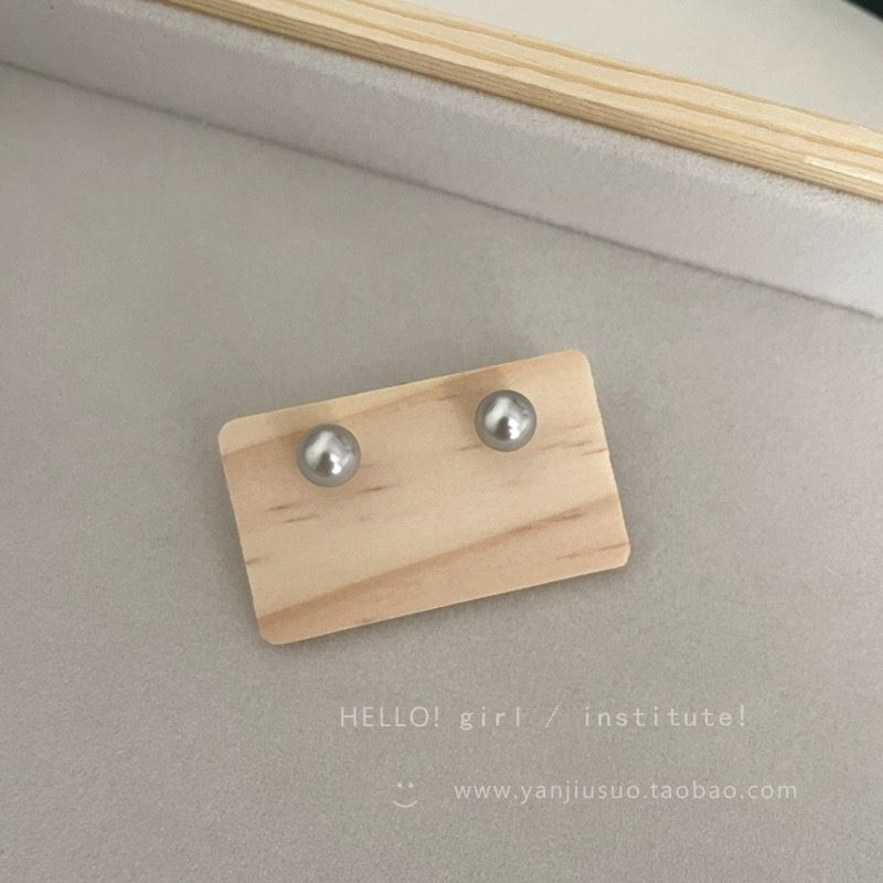 S925 silver pearl stud earrings for women, lightweight luxury