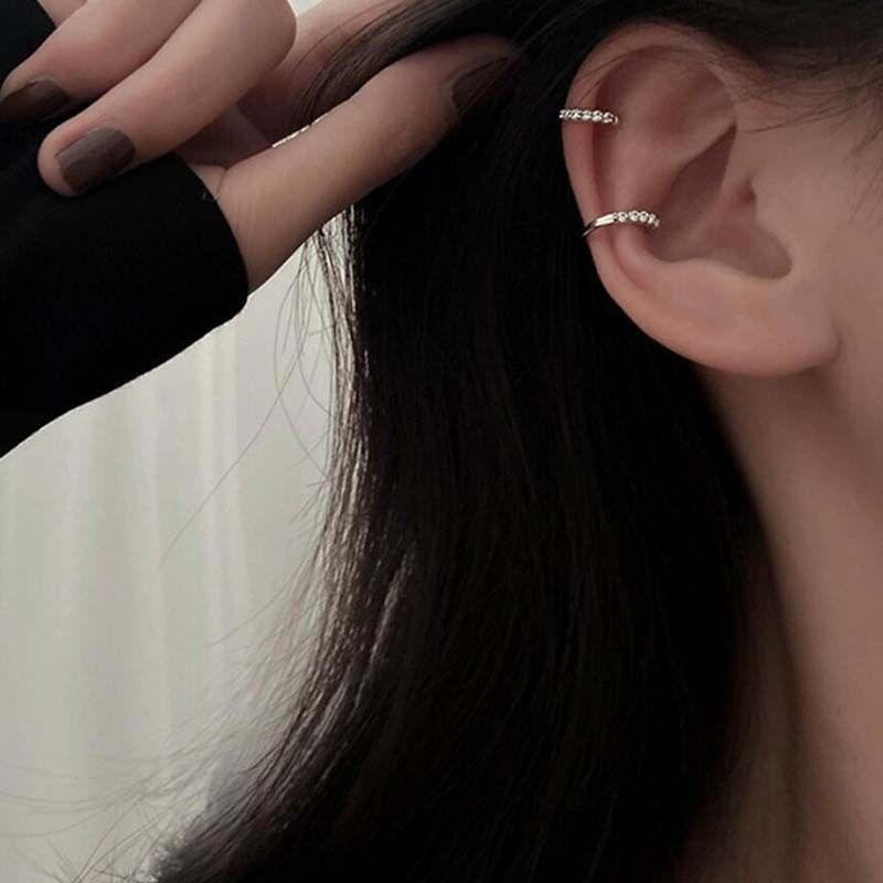 Metall-Ohrringe Ringform, französischer Ohrclip ohne Loch