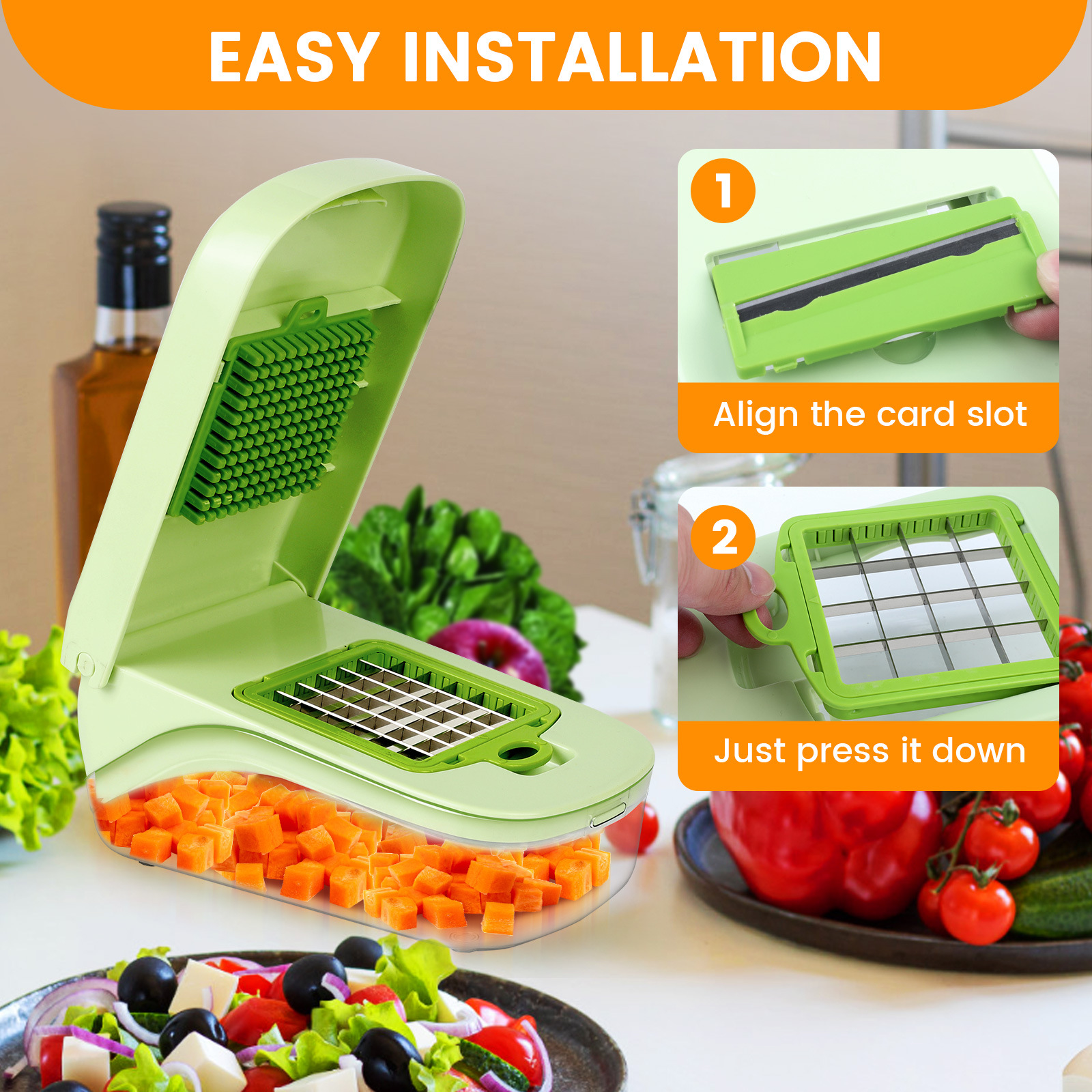 Multifunctional Vegetable Chopper Slicer Shredder