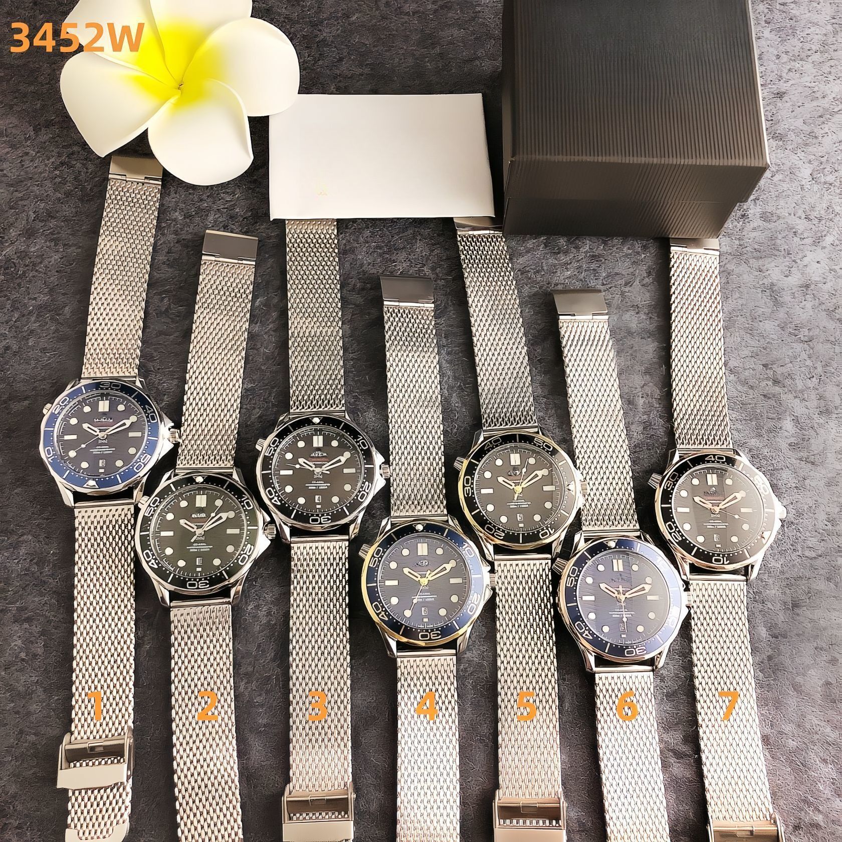 Men's waterproof quartz wristwatch, mesh band