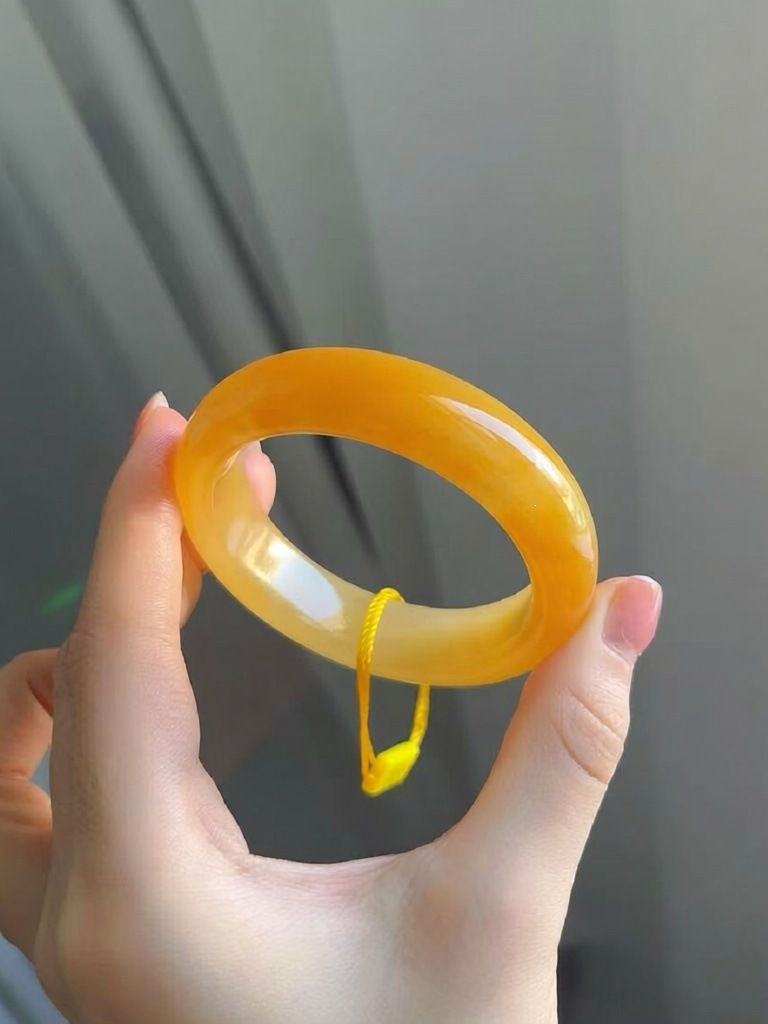Doğal Huanglong Jade bilezik, altın tel, yarı dağ yarı su