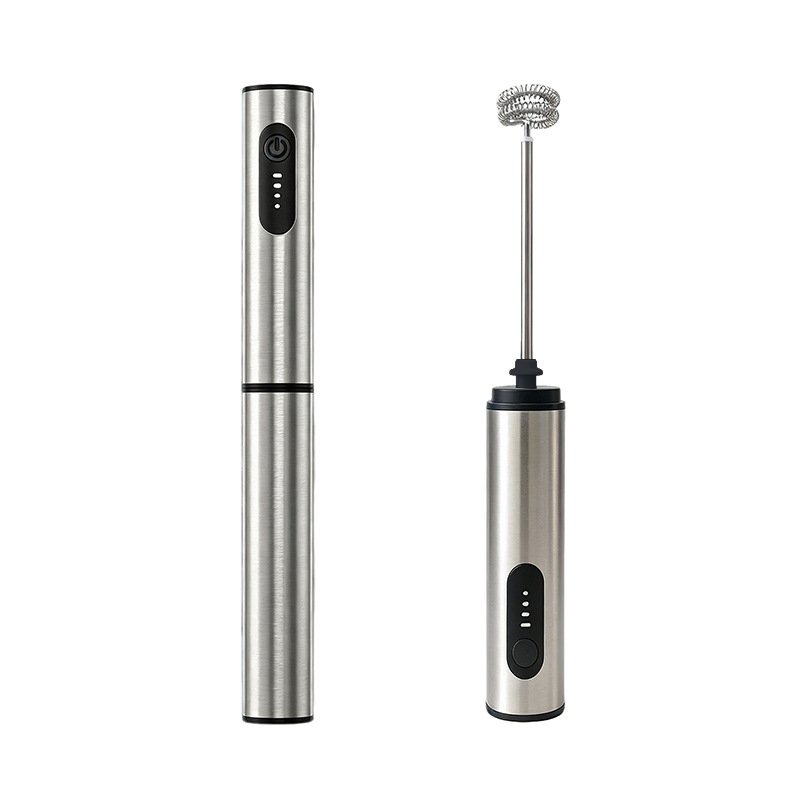 Electric milk frother, coffee, manual whisk, portable