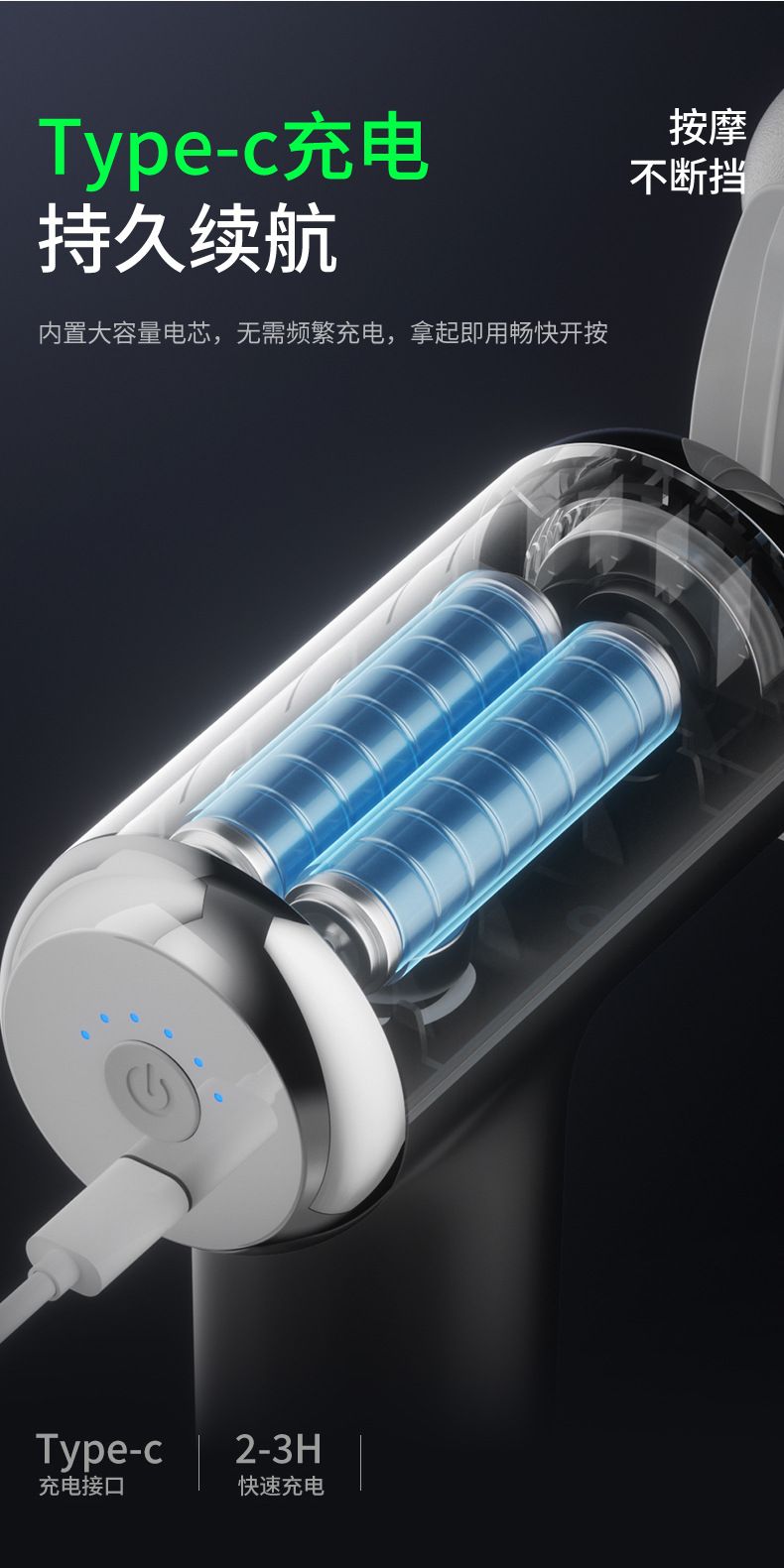 Three-Head Fascia Gun Silent Massage Device