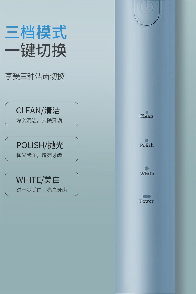 Jianzhi Schallzahnbürste, vollautomatisch, aufladbar, wasserdicht