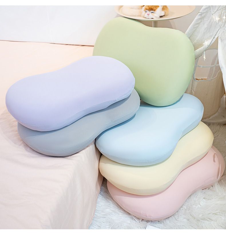 Cat-skin belly pillow, memory foam and ice silk
