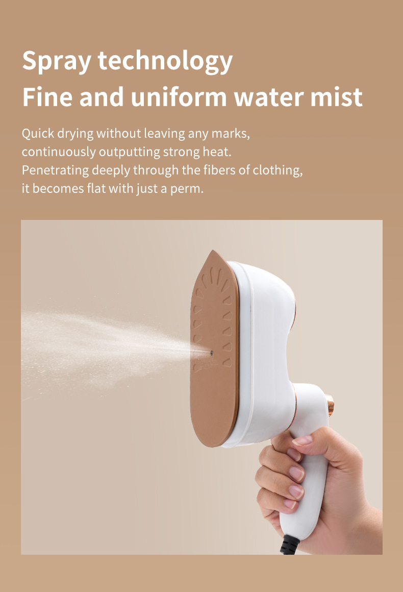 Portable steam iron, handheld, household, compact