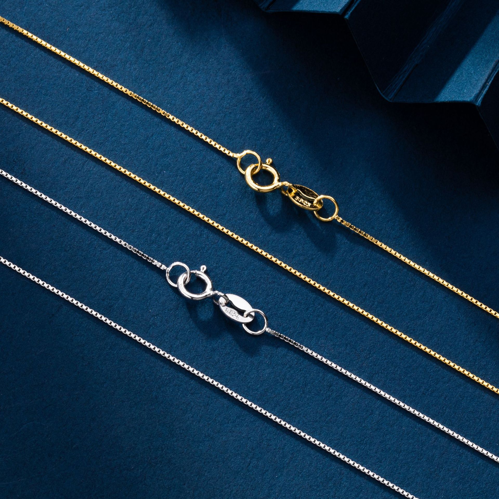 S925 sterling silver necklace, clavicle chain, DIY base