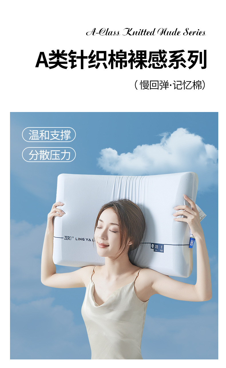 Fünf-Sterne-Hotel Memory Foam Doppelkern Schlafkissen