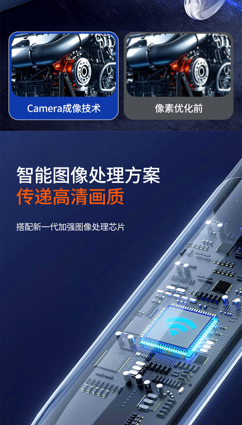 Endoscope, 1920P HD, Apple and Android, wide angle, hard wire