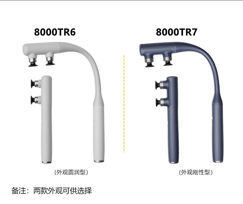 Dual head massage gun, long handle, brushless motor