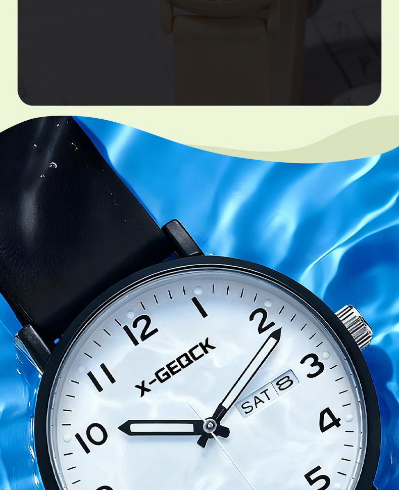 Exam watch quartz time-only display luminous
