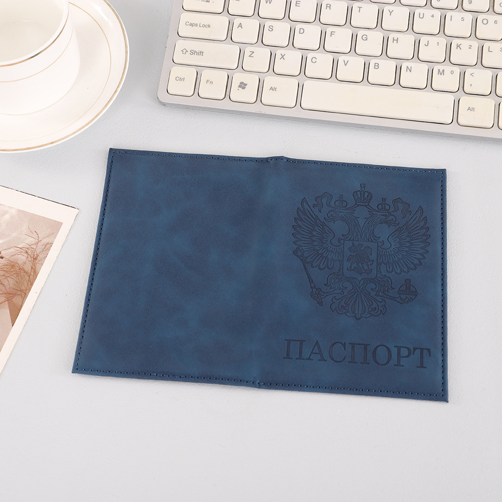 Reisepass-Brieftasche mit russischem Wappen, multifunktional