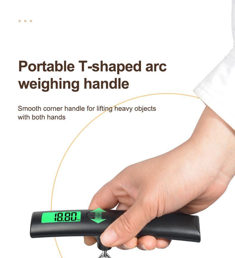 Portable Luggage Scale with Hook, High Precision