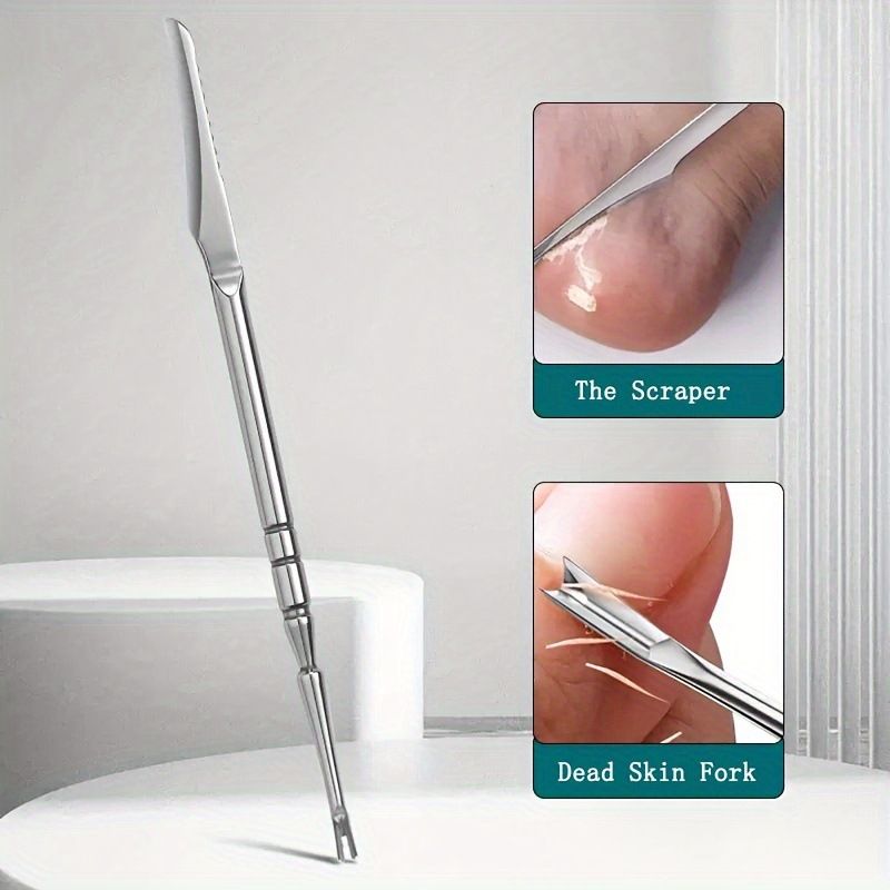 Pedicure Tool Set Stainless Steel Double-Headed Mirror