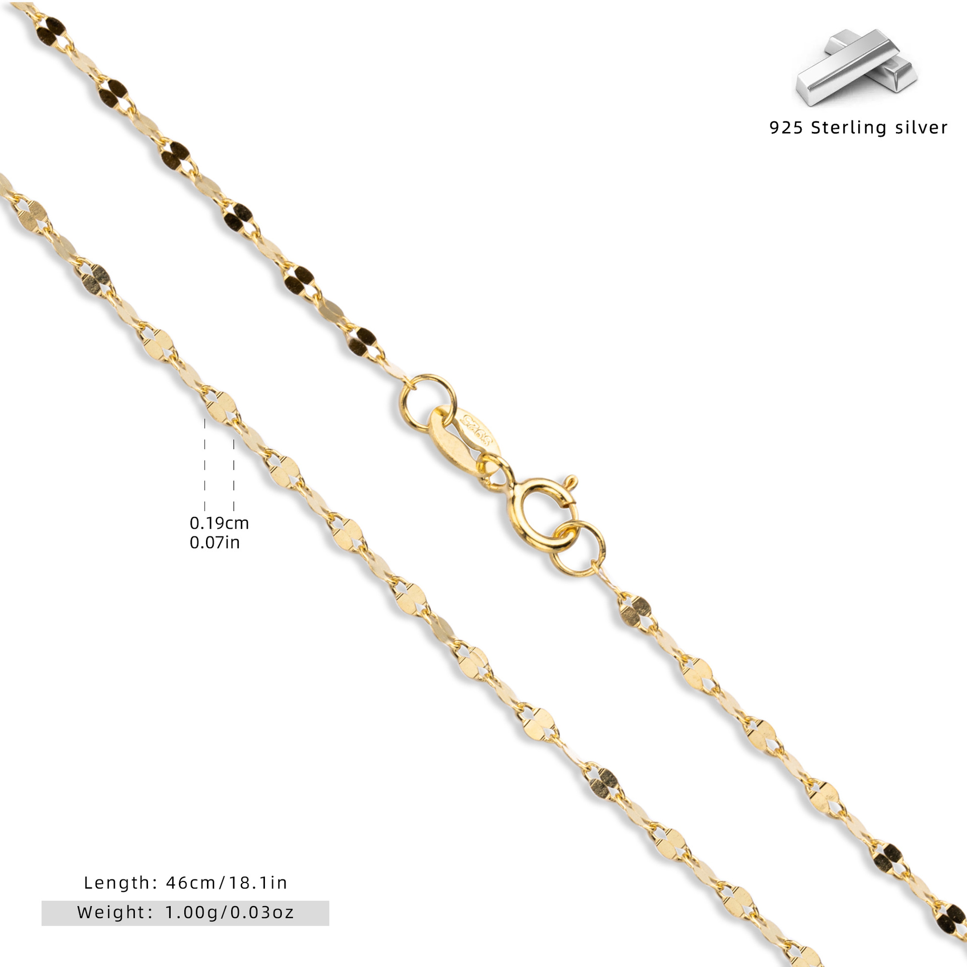 S925 sterling silver necklace, clavicle chain, DIY base