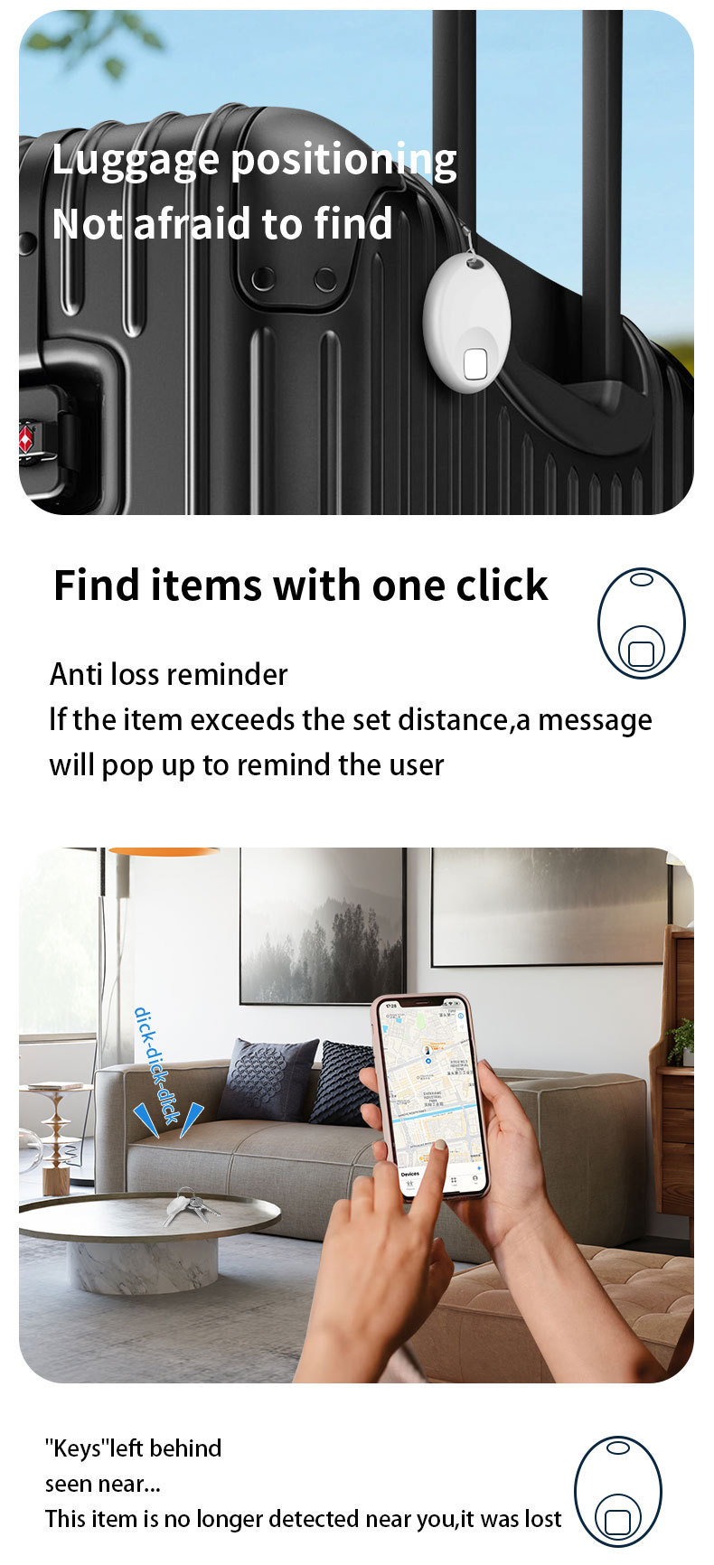 AirTag remote tracking device with global location finder