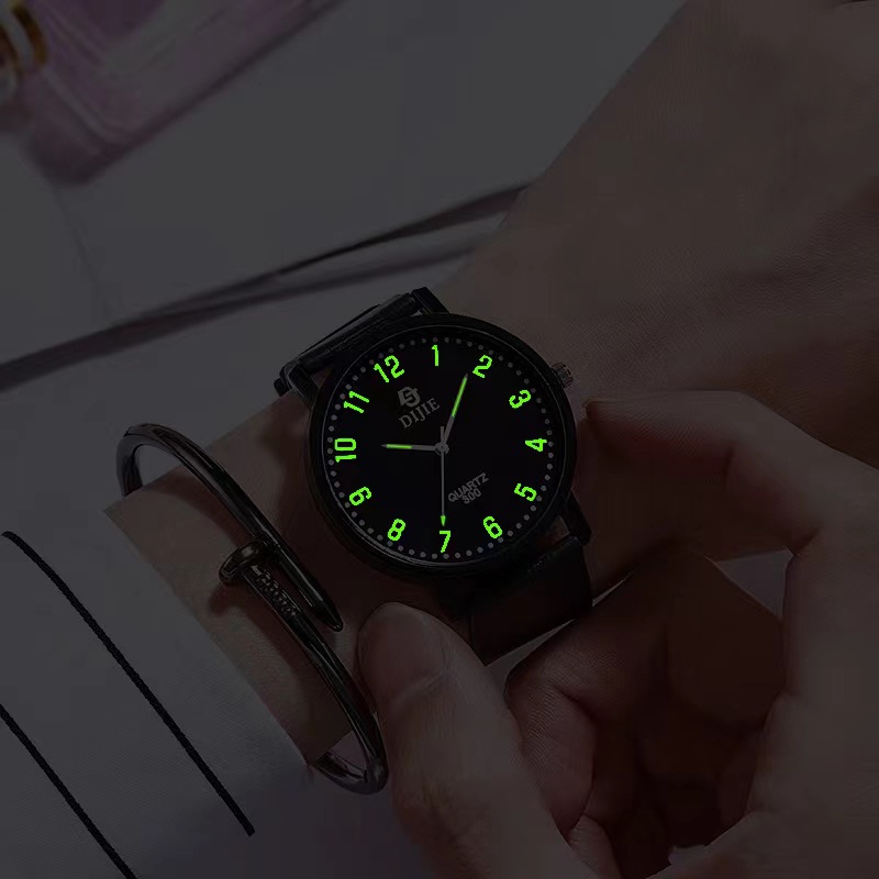 Men's and women's quartz watch, simple elegant style, student watch