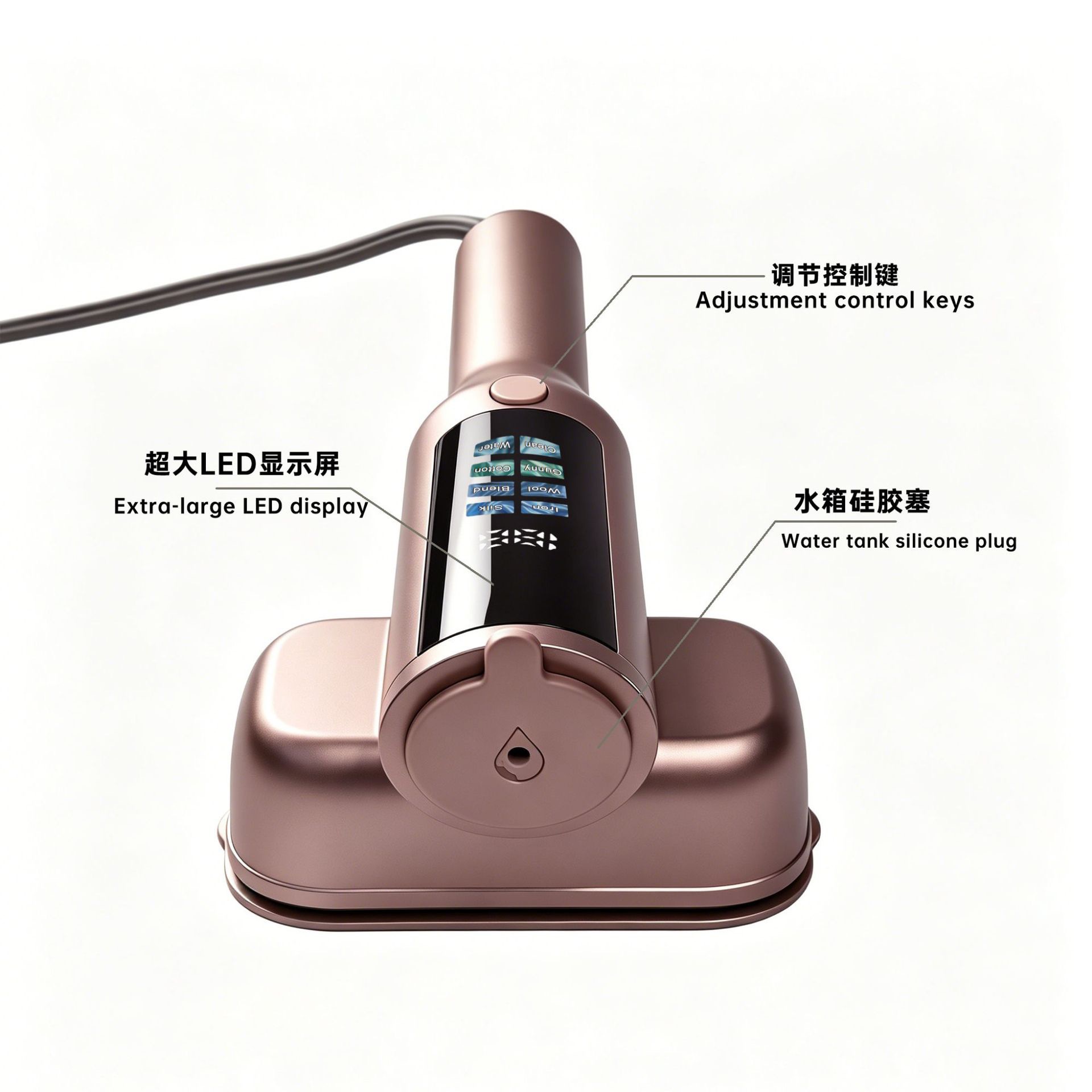 Magnetic hanging garment steamer, portable mini model, dry and wet dual function