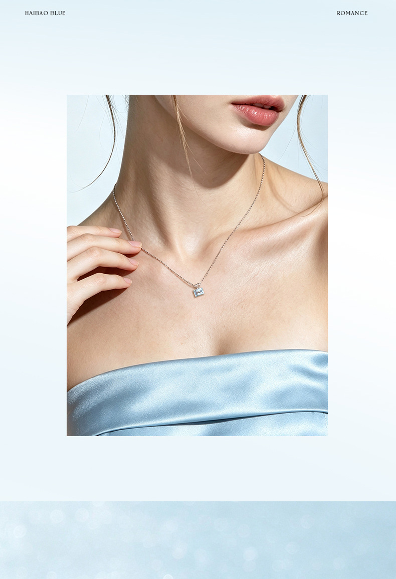 S925-Sterlingsilber Aquamarin-Parfümflasche Halskette