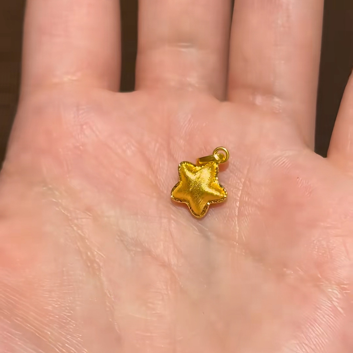 24K altın kaplama yıldız kolye beş köşeli