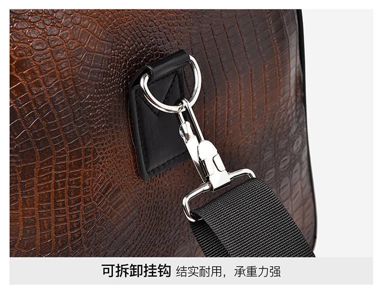 Men's travel bag, crocodile pattern, outdoor sports