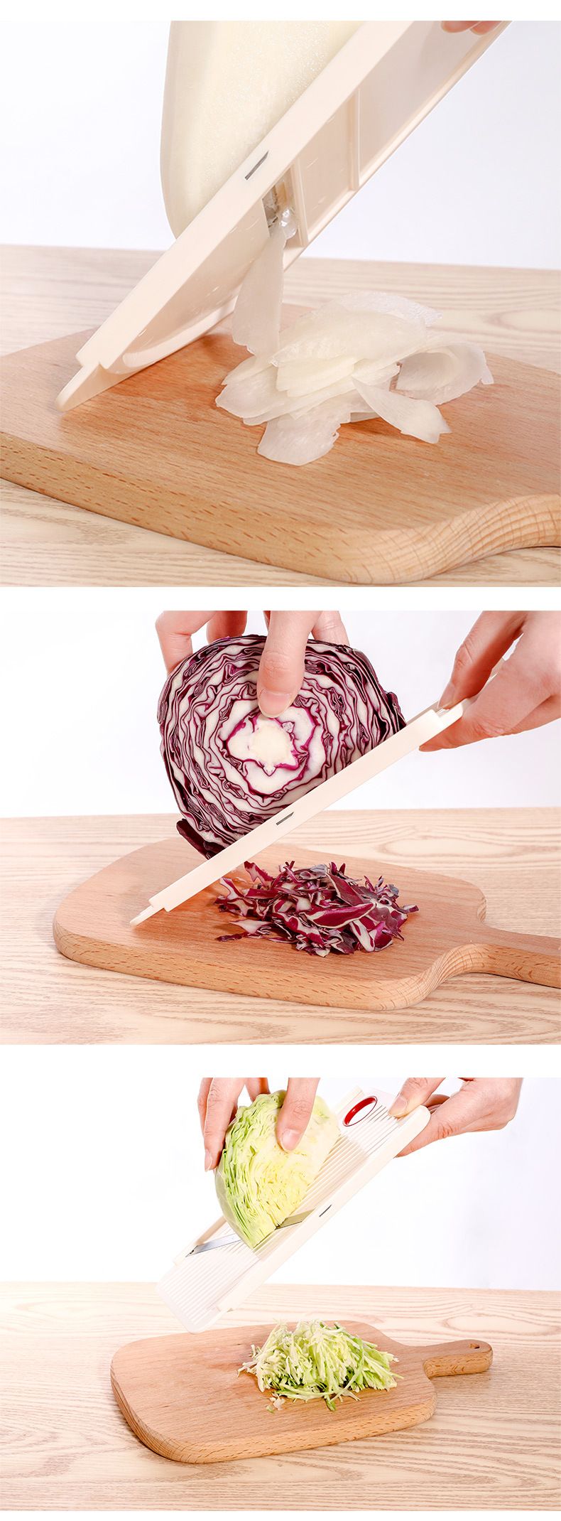 Stainless steel cabbage slicer, multifunctional vegetable cutter