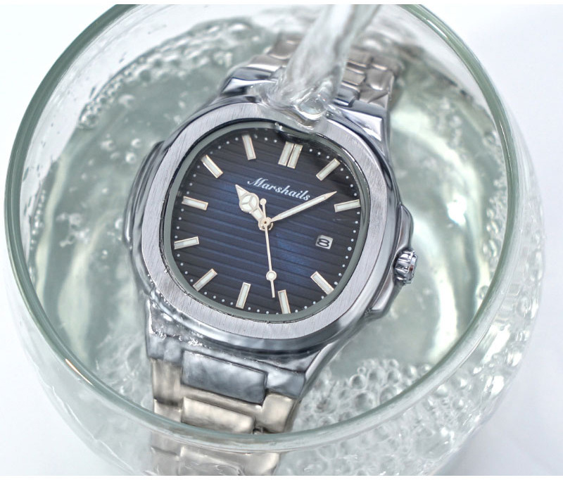 Nautilus Herren-Quarzuhr, quadratisches Design, wasserdicht