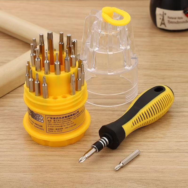 Plastic handle magnetic screwdriver set, Phillips tips