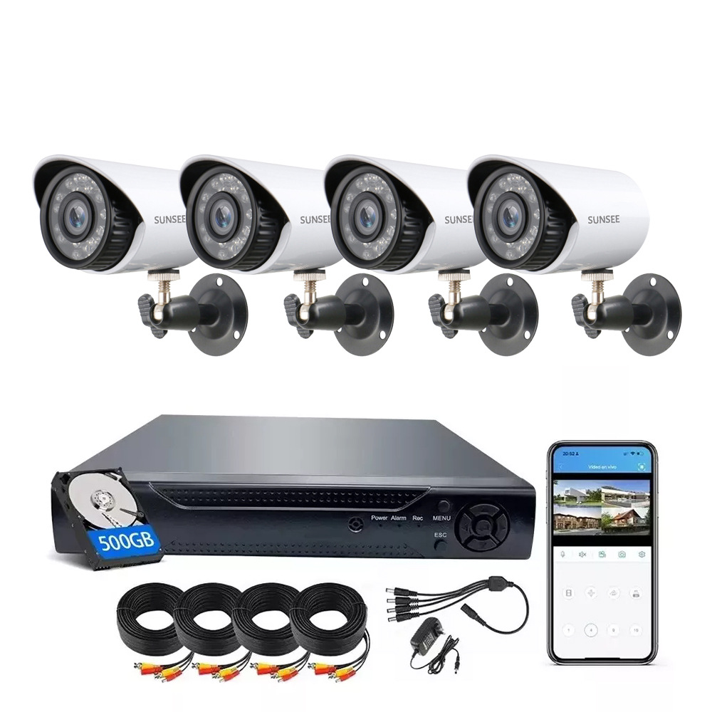 AHD CCTV güvenlik kamera seti 4 kanallı veya 8 kanallı