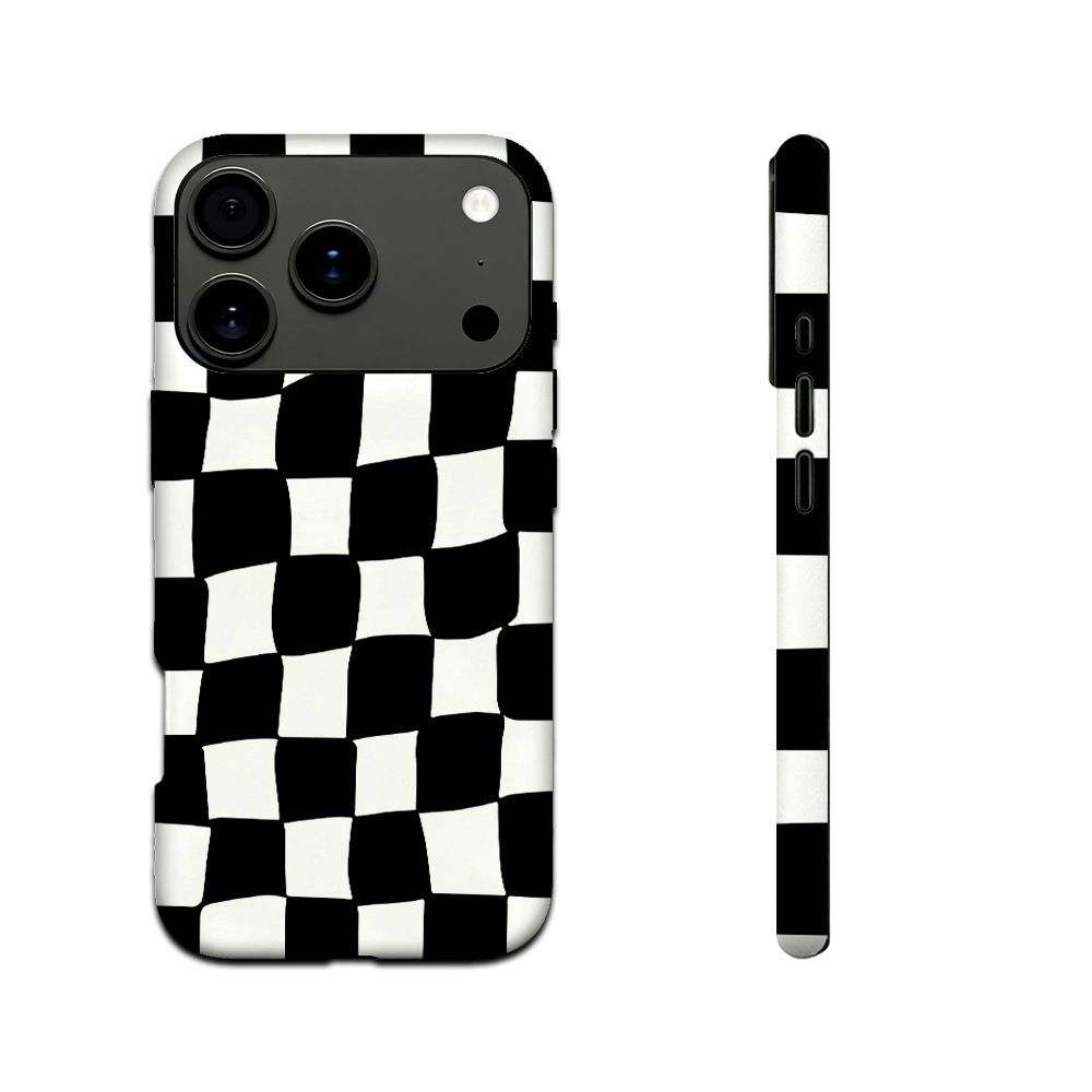 iPhone 16 Pro Max kılıfı, satranç tahtası desen, 2 in 1, manyetik