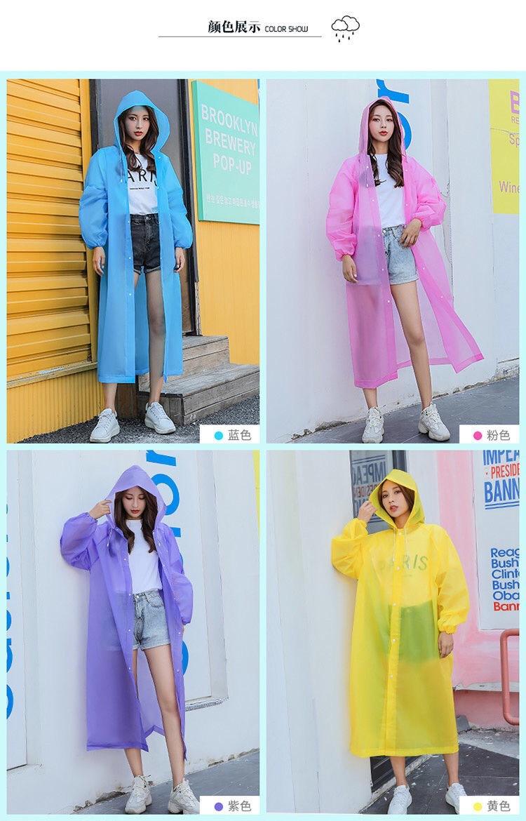 Adult EVA raincoat, full body, thickened fabric
