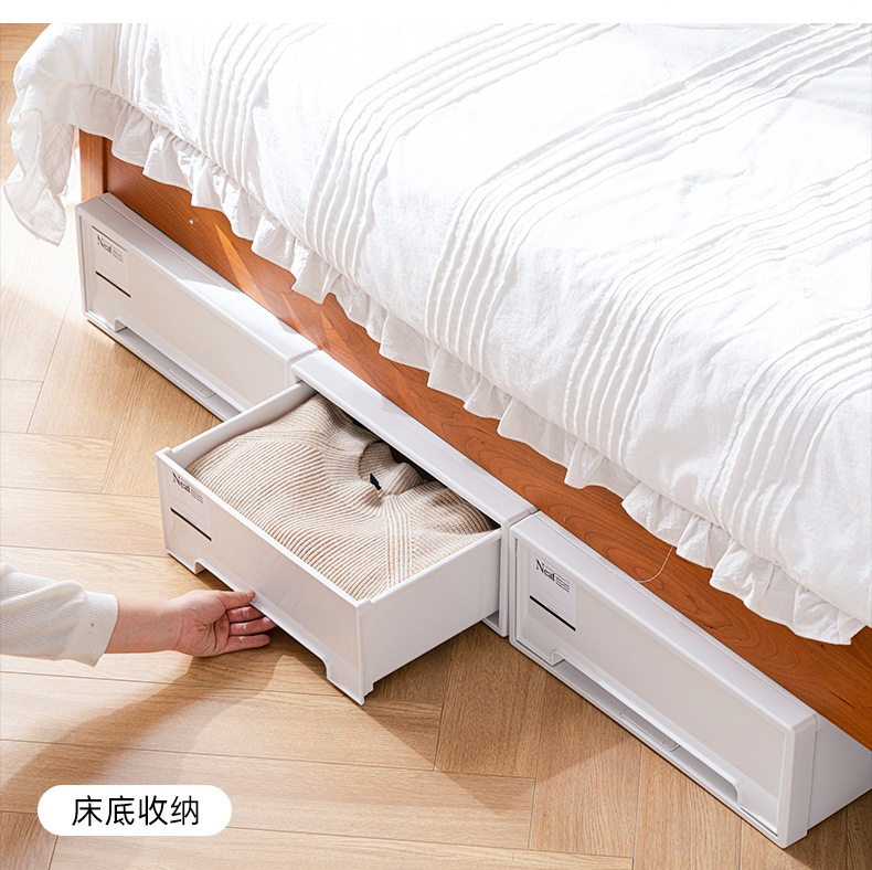 日式收纳箱抽屉式衣柜整理箱家用收纳柜内衣收纳盒衣服收纳抽屉